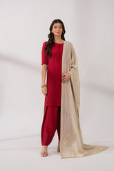 1 Piece Khadi Net Embroidered Shawls (FH0011)